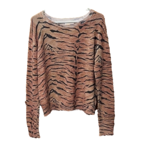 NWOT Beach Riot Tiger Print Super Soft and Stretchy Long Sleeve Sweater